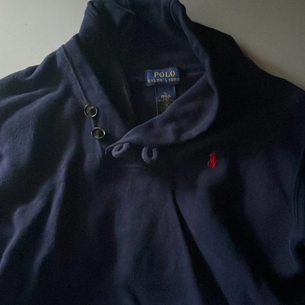 Ralph Lauren size 5 sweater navy blue with a red polo sign